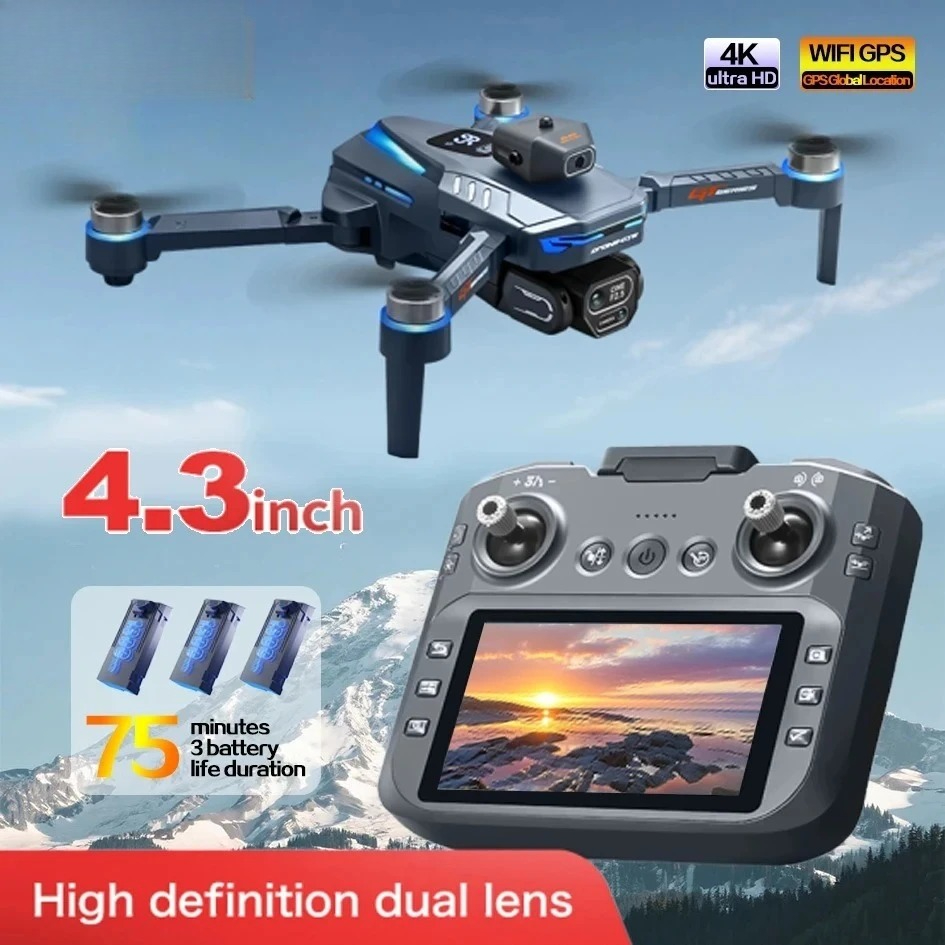 Rc Hobby China - オリジナルGT8ドローン 8K HDデュアルカメラ搭載、障害物回避機能付き、大型スクリーン、ブラシレス4軸機体ドローン