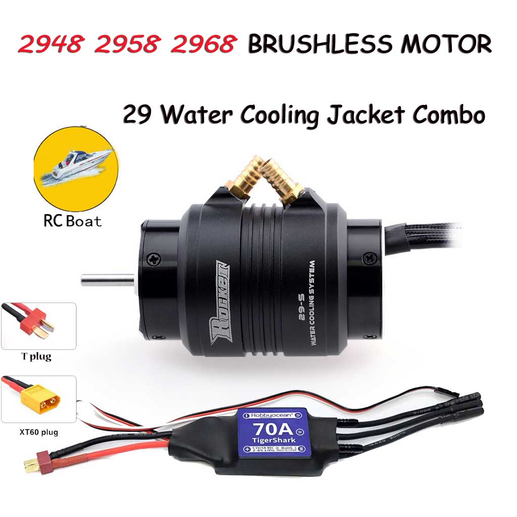 Rc Hobbyking - ブラシレス水冷ジャケット,escコンボ,rcボート,ROCKET-RC 2968 2958 29-s 29-l,70a,traxxas blast