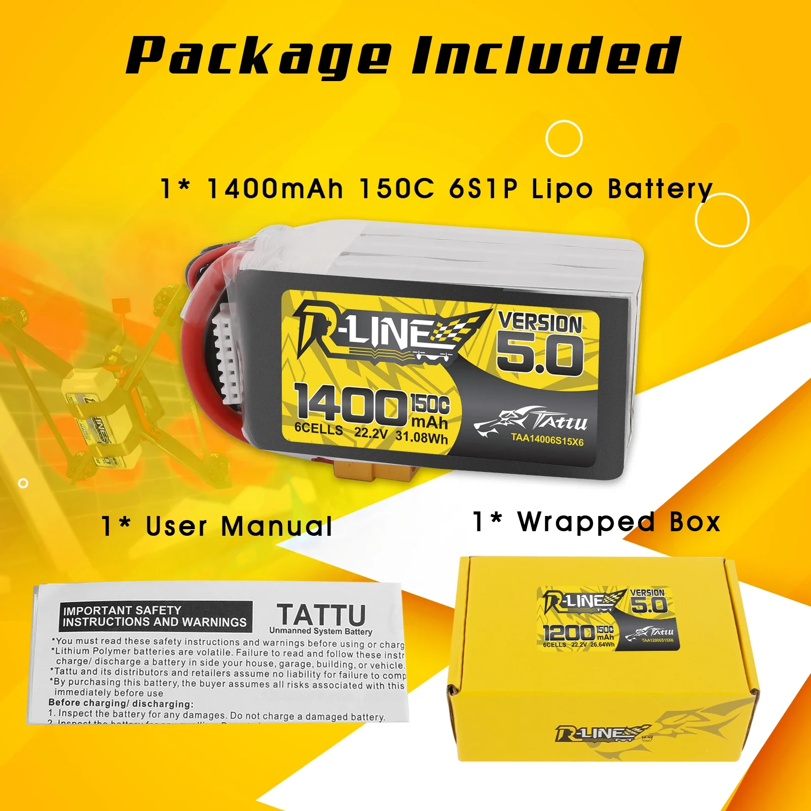 Tattu-r-line Lipoバッテリー,1200mah - Rc Hobbyking のレビューと価格