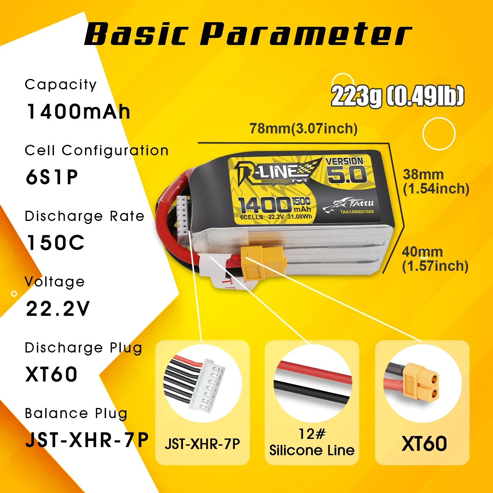Tattu-r-line Lipoバッテリー,1200mah - Rc Hobbyking のレビューと価格